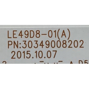 KIT DE LED'S PARA TV HITACHI ((INCOMPLETO SOLO 9 PIEZAS)) / NUMERO DE PARTE LE49D8-01 / 30349008202 / LE49D8-01(A) / 49000M22 / PANEL LSC490FN02-W / MODELO 49C61 / NOTA IMPORTANTE:KIT CONSTA DE 10 PIEZAS EN TOTAL